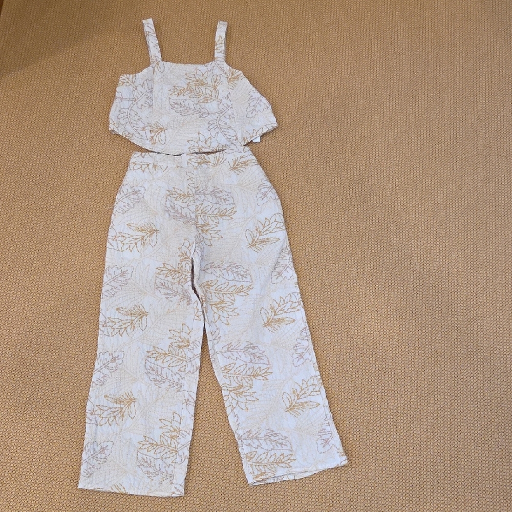 Kids Embroidered Pants Set